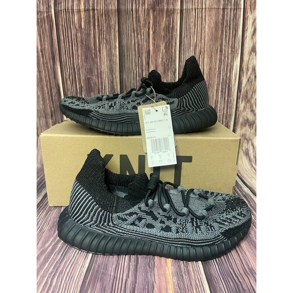 adidas Yeezy 350 V2 Cmpct Kids Slate/Onyx Sneakers Casual Shoes IG9610 Size US 3